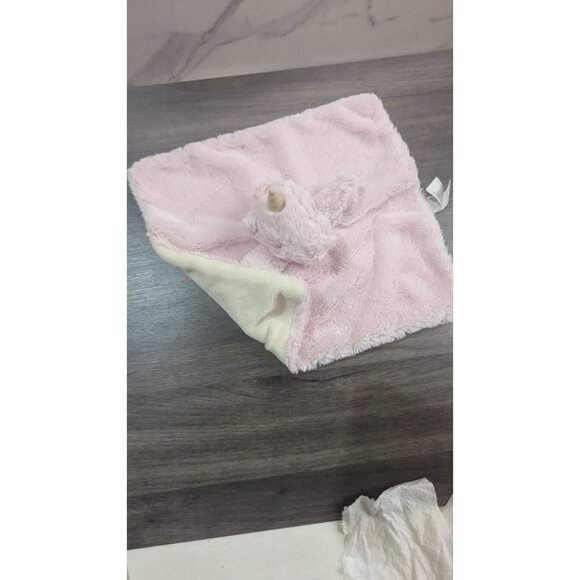 Kellytoy Pink Unicorn Lovey Baby Blanket With Rattle Plush Cuddle Comfort - Picture 5 of 8